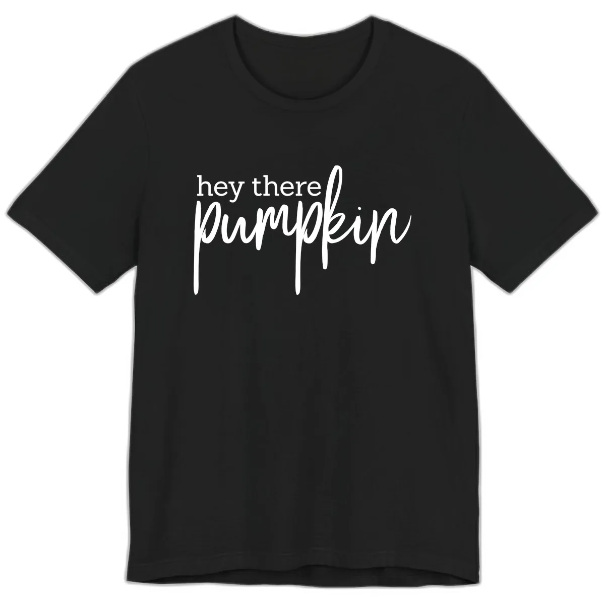 Hey There Pumpkin Seasonal Greeting Premium T-Shirt in Black