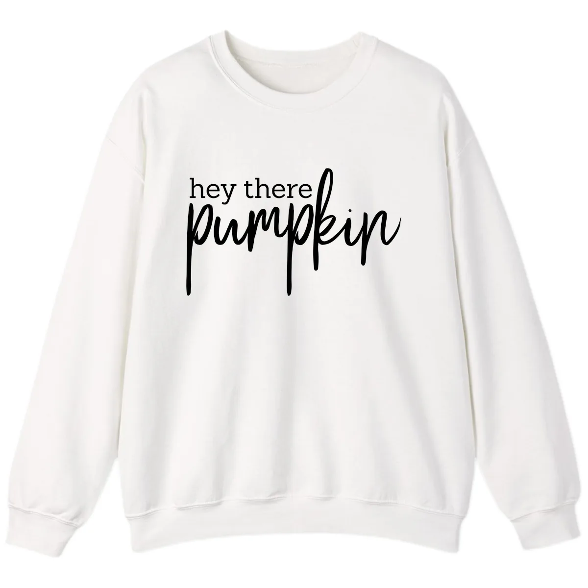 Hey There Pumpkin Seasonal Greeting Sweatshirt in White