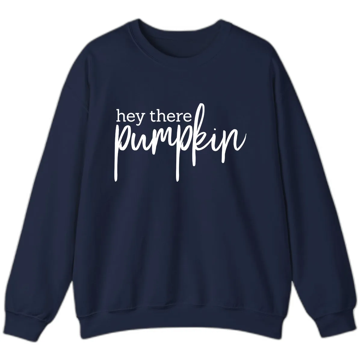 Hey There Pumpkin Seasonal Greeting Sweatshirt in Navy