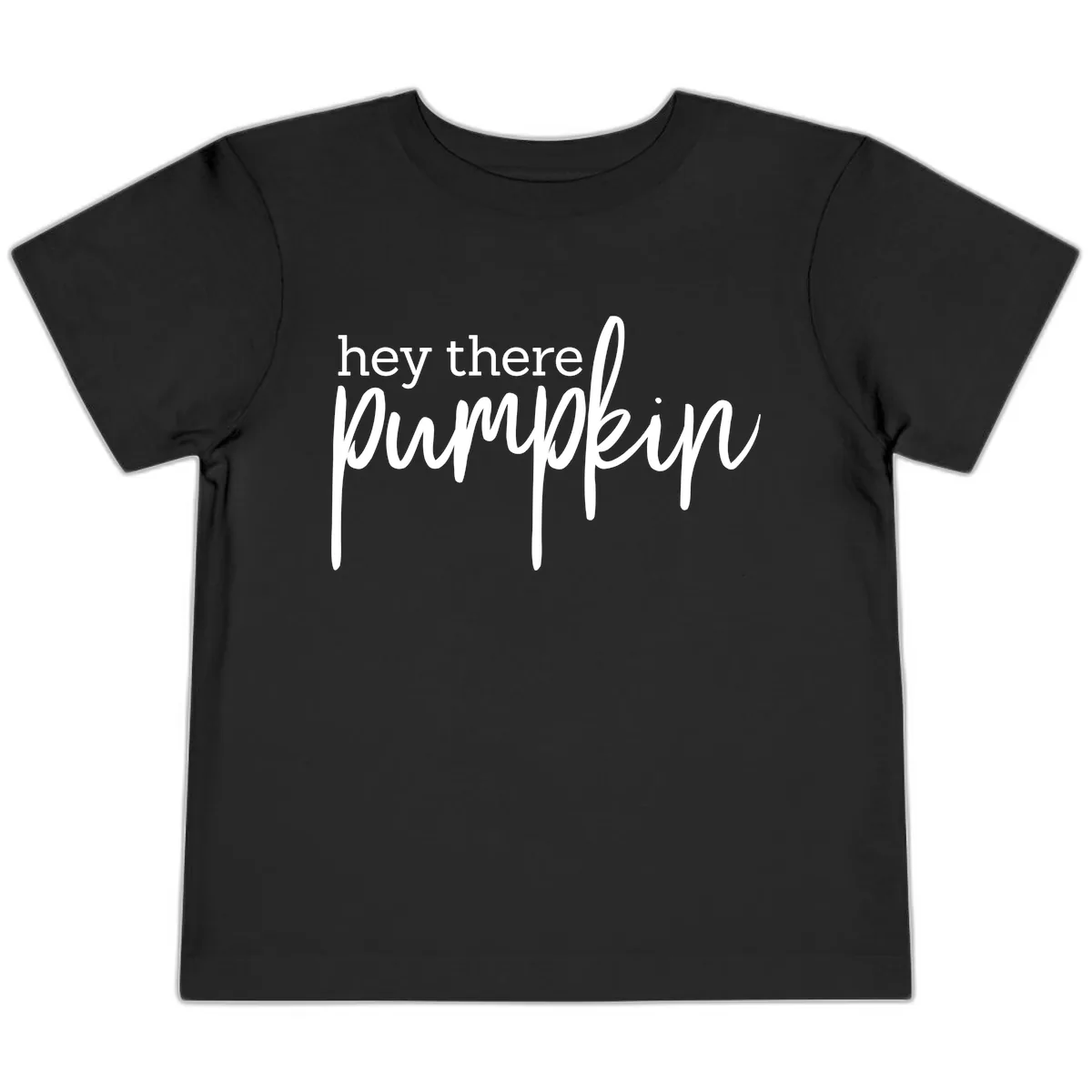 Hey There Pumpkin Seasonal Greeting Toddler T-Shirt in Black
