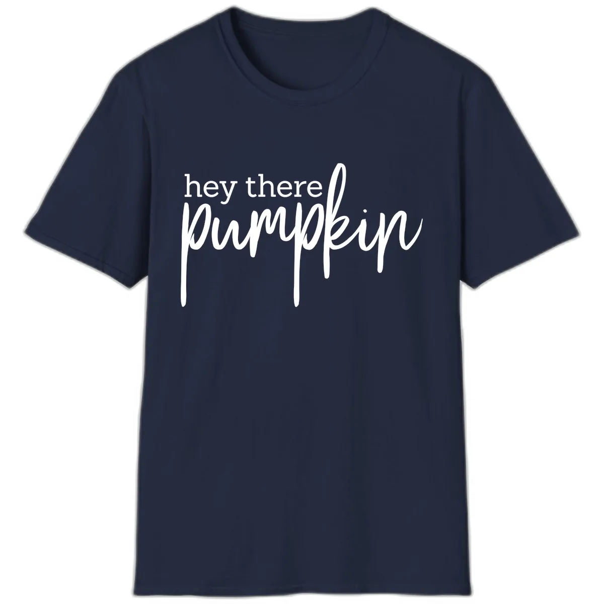 Hey There Pumpkin Seasonal Greeting T-Shirt in Navy
