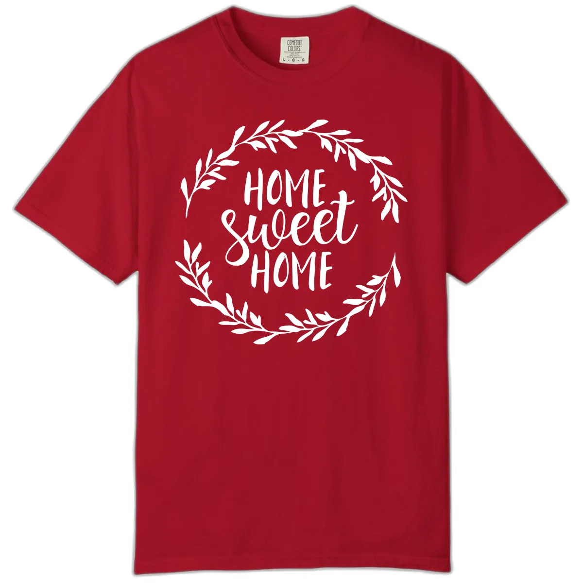 Home Sweet Home Wreath Design Comfort Color in Red