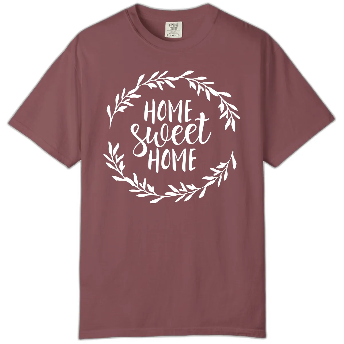 Home Sweet Home Wreath Design Comfort Color in Brick