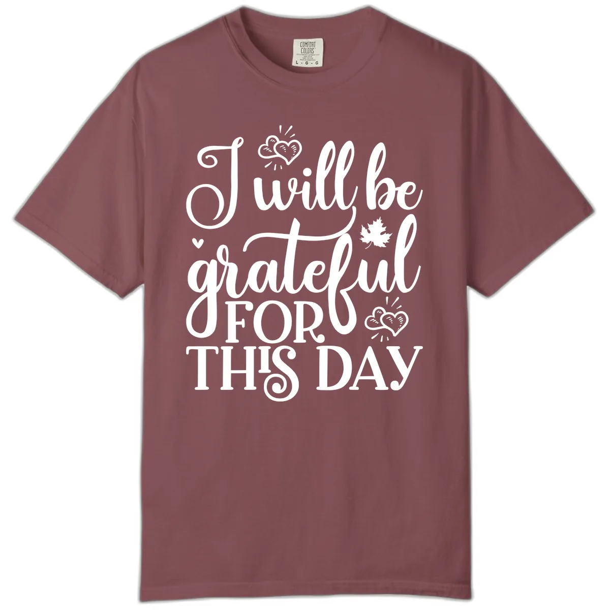 I Will Be Grateful For This Day Comfort Color in Brick