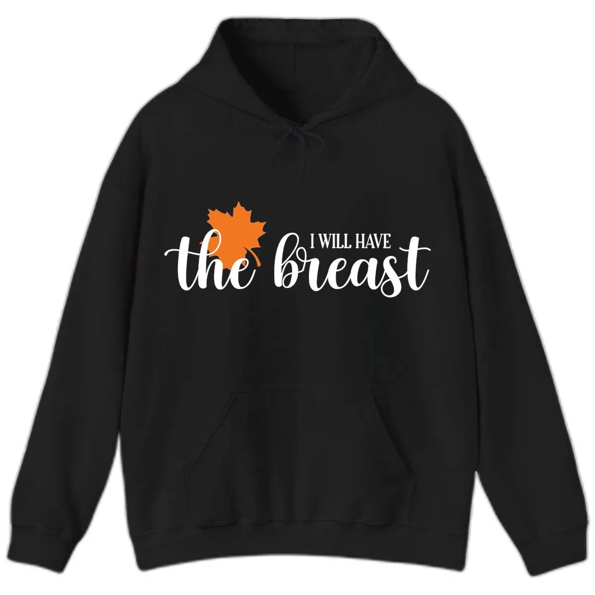 The Breast Fall Maple Leaf Hoodie in Black