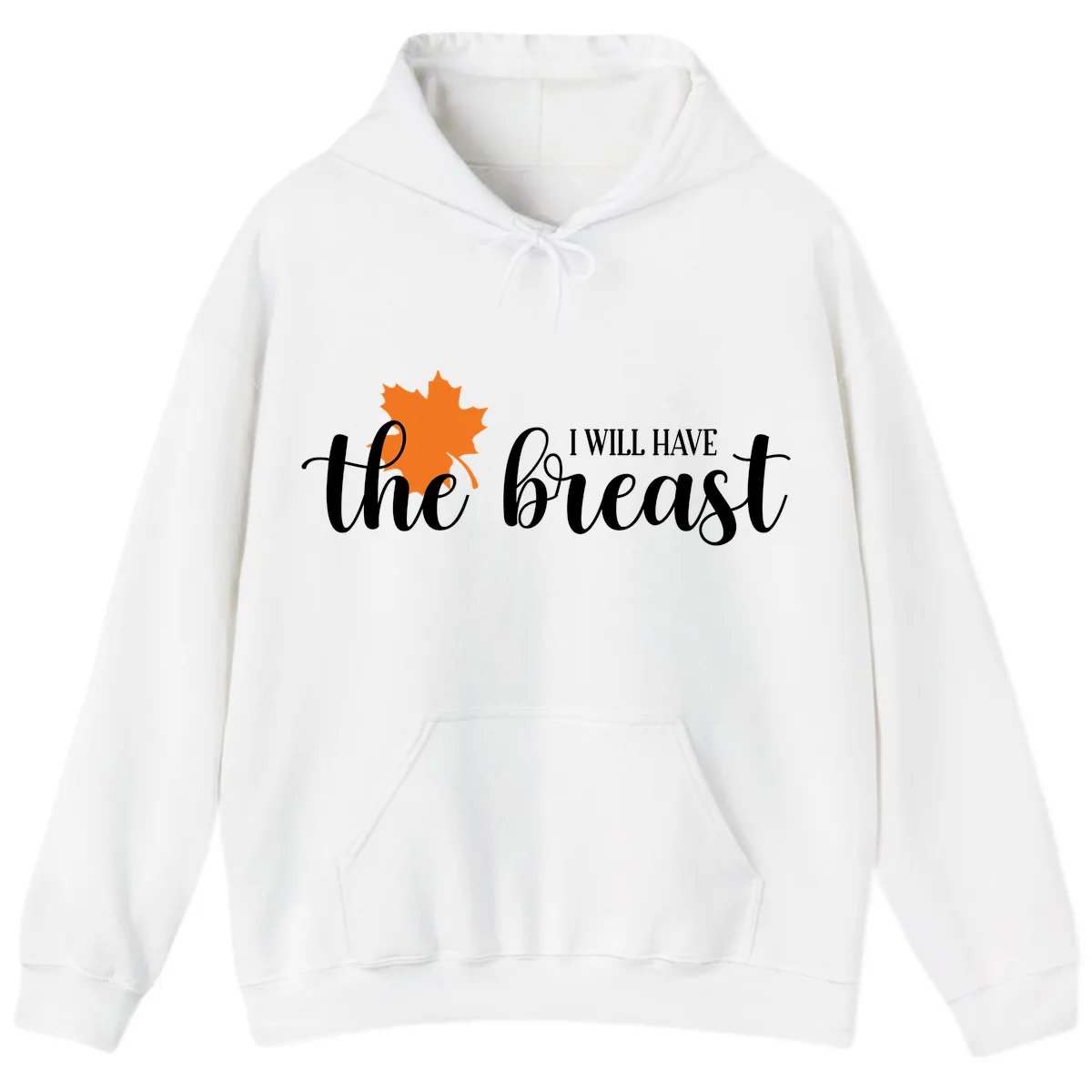 The Breast Fall Maple Leaf Hoodie in White