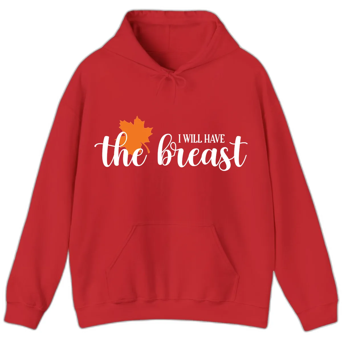 The Breast Fall Maple Leaf Hoodie in Red