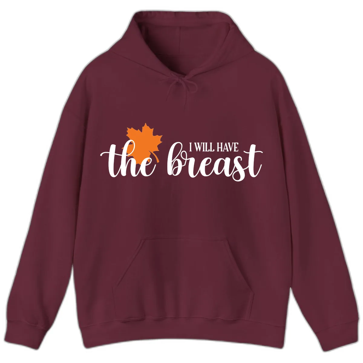 The Breast Fall Maple Leaf Hoodie in Maroon