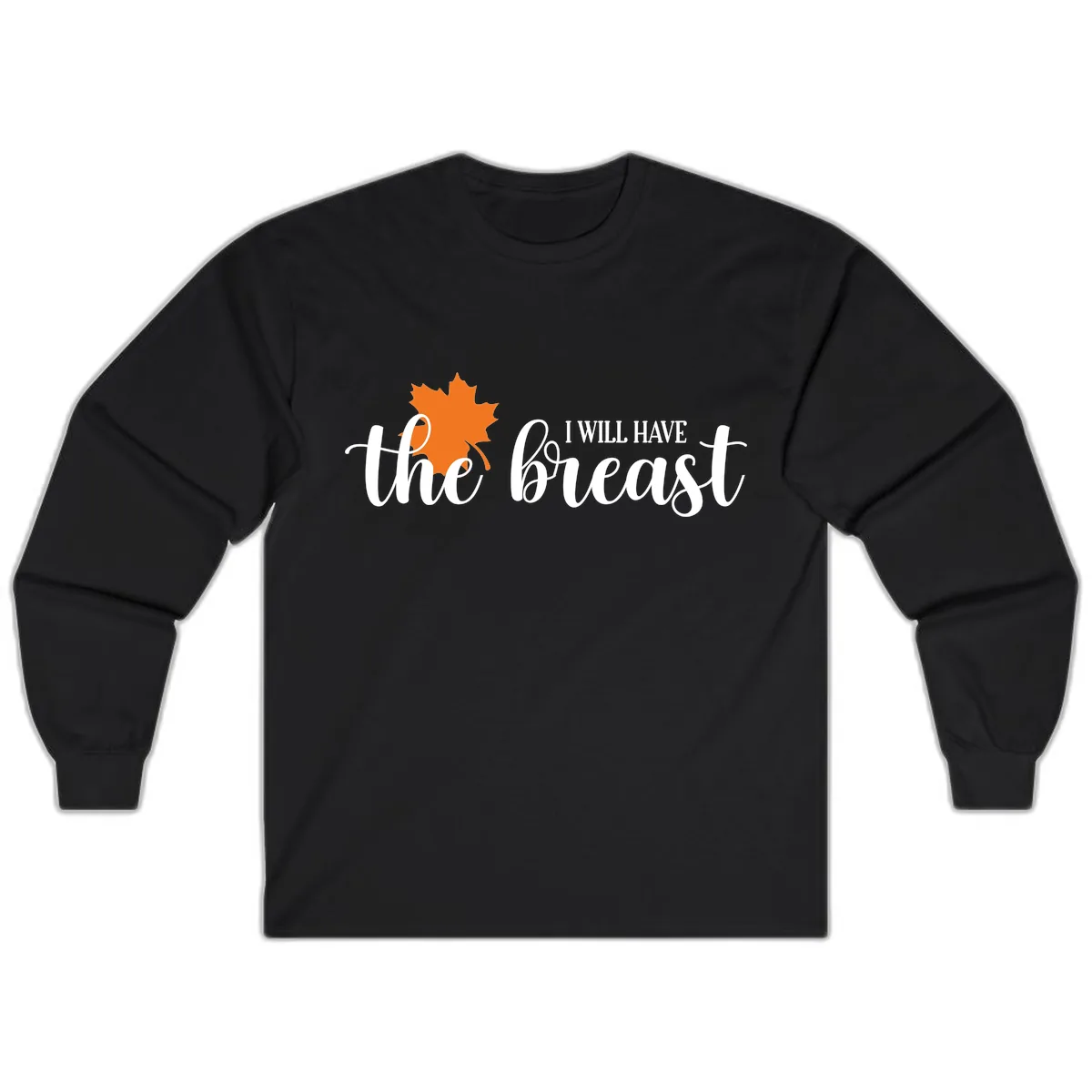 The Breast Fall Maple Leaf Long Sleeve in Black
