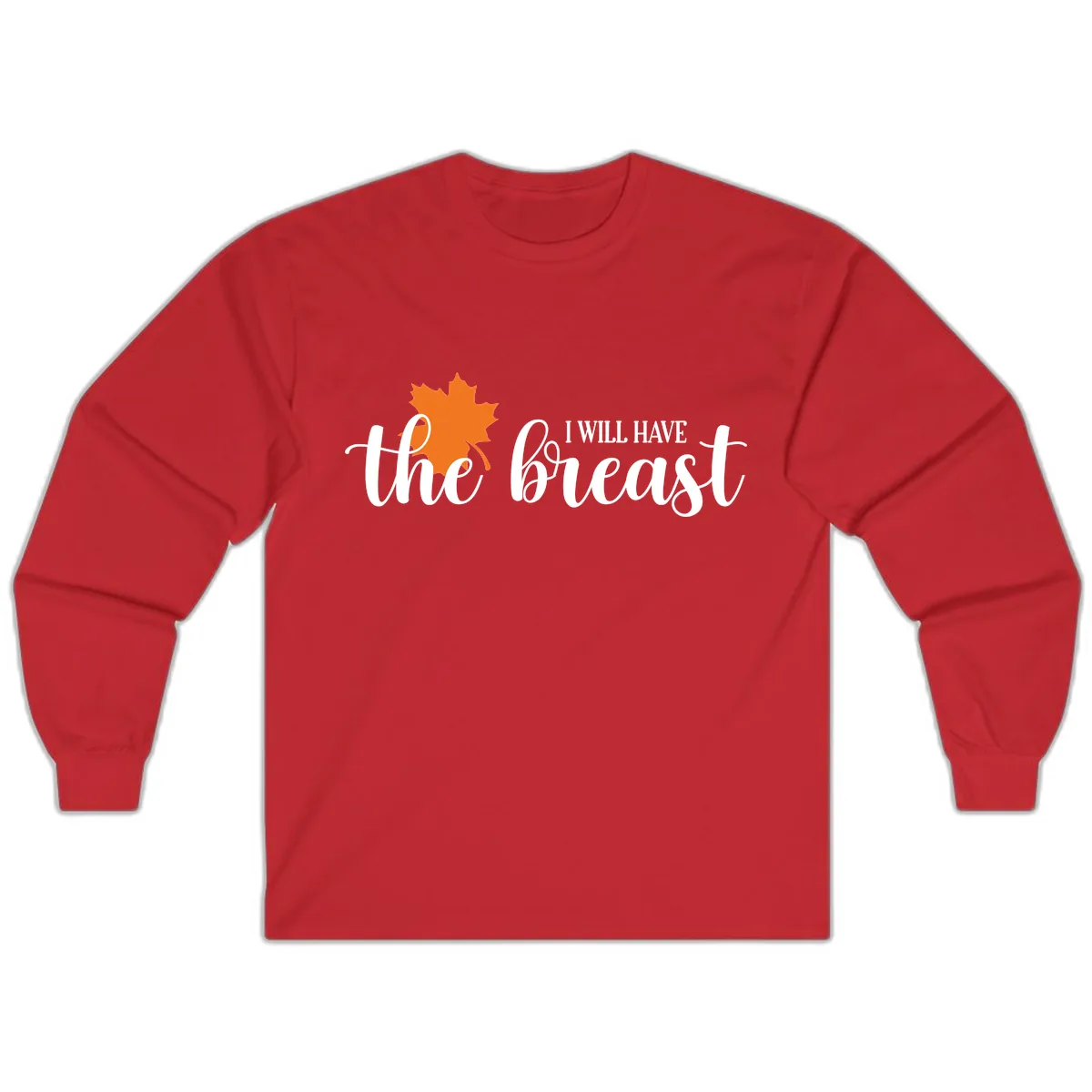 The Breast Fall Maple Leaf Long Sleeve in Red