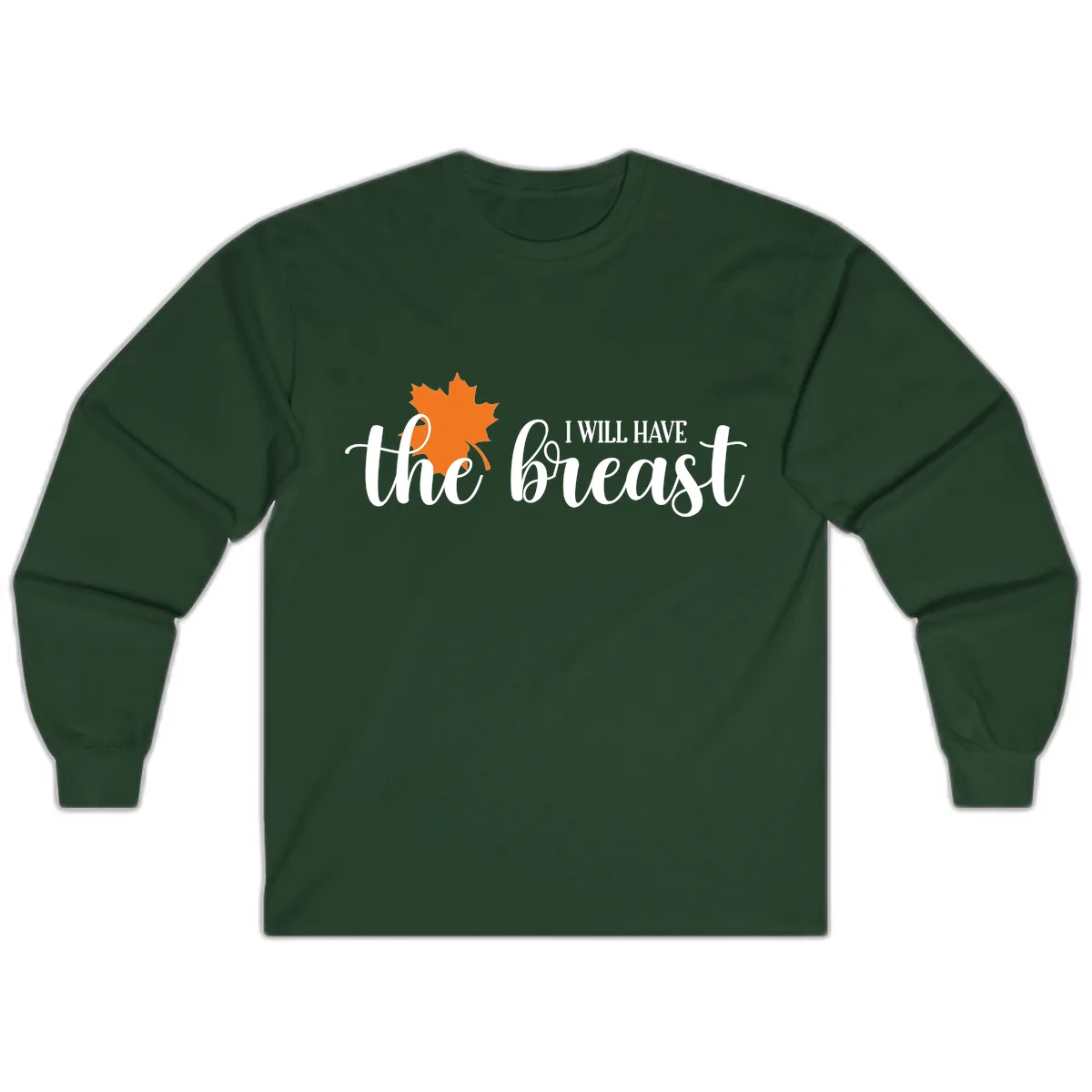 The Breast Fall Maple Leaf Long Sleeve in Forest Green