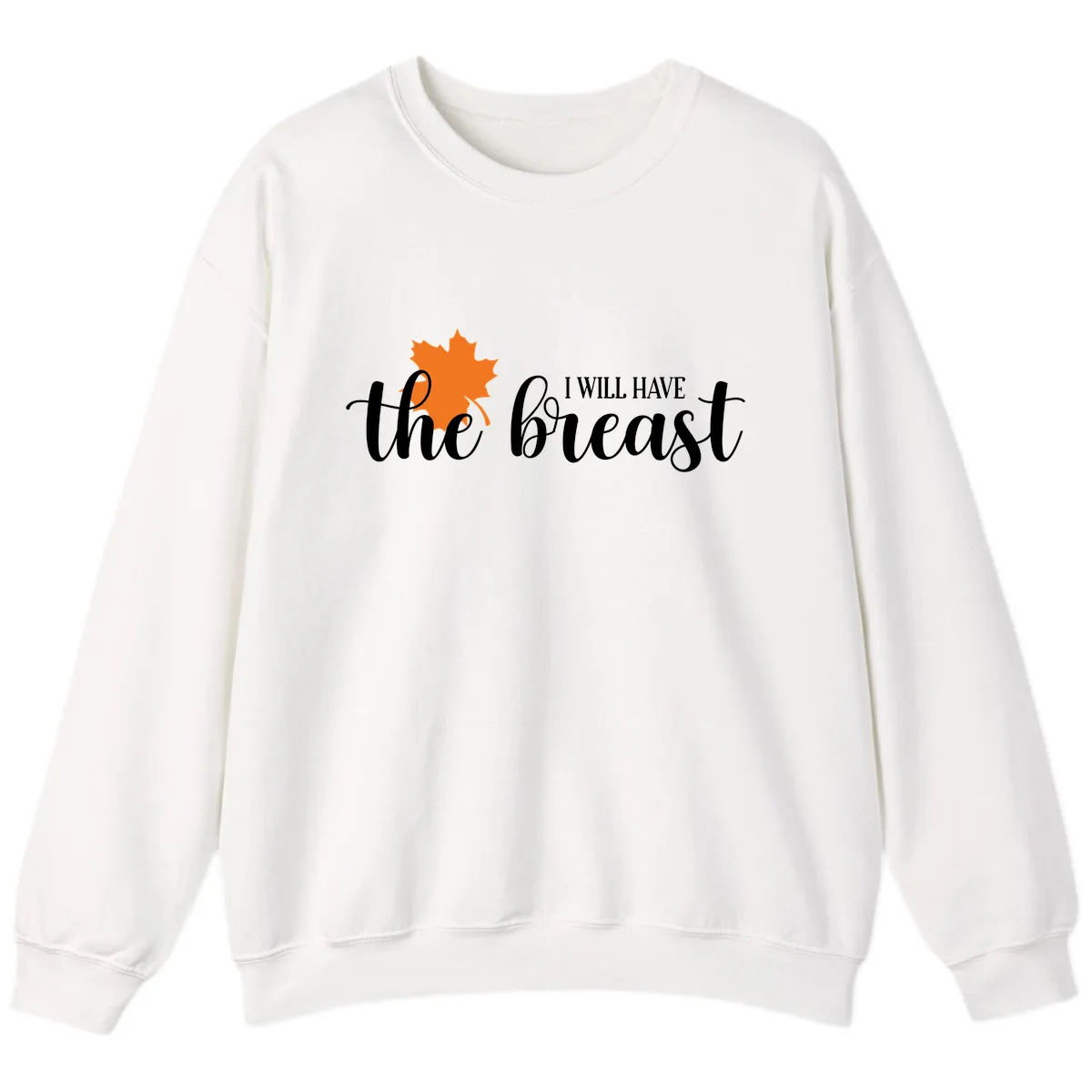The Breast Fall Maple Leaf Sweatshirt in White