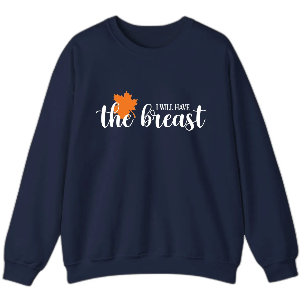 The Breast Fall Maple Leaf Sweatshirt in Navy
