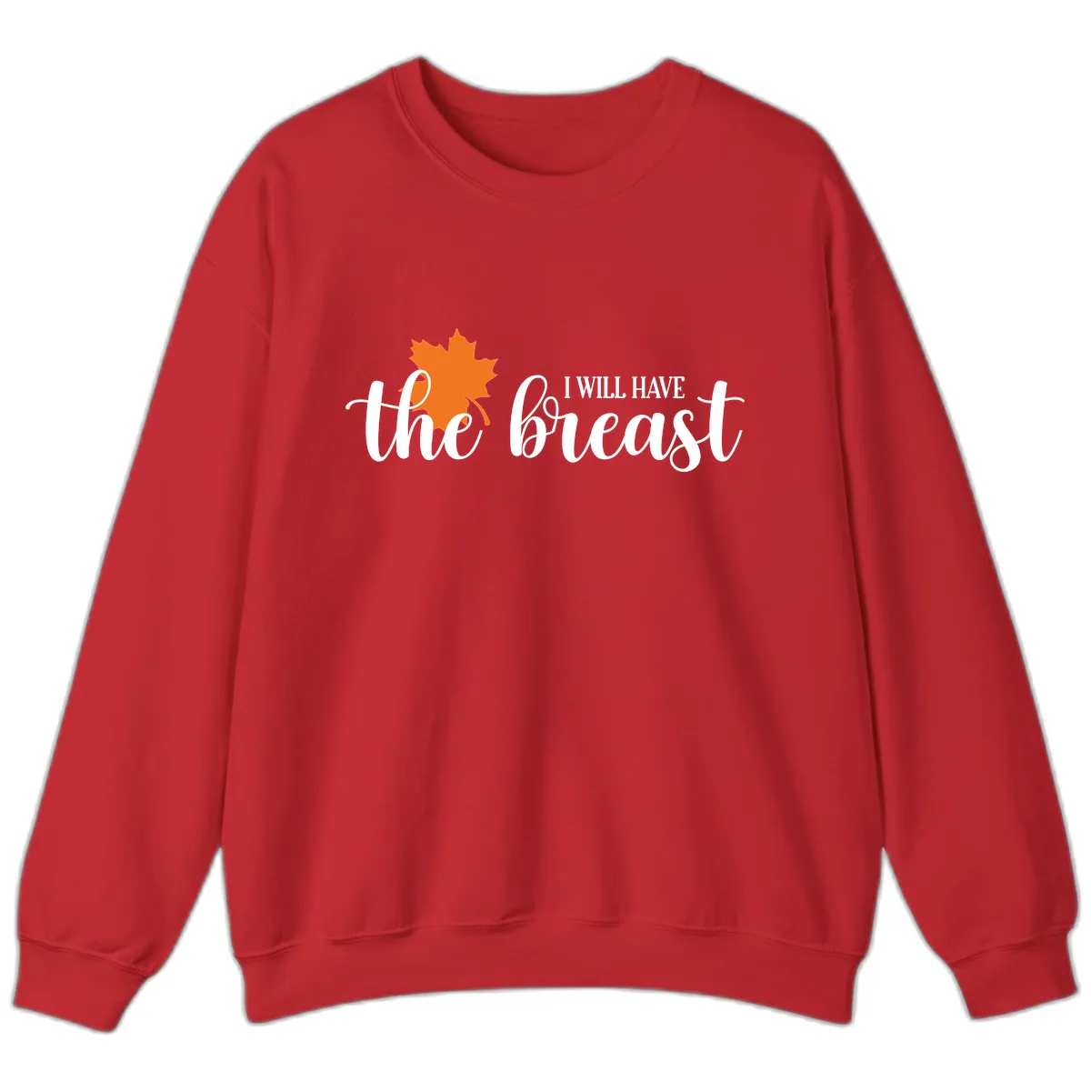 The Breast Fall Maple Leaf Sweatshirt in Red