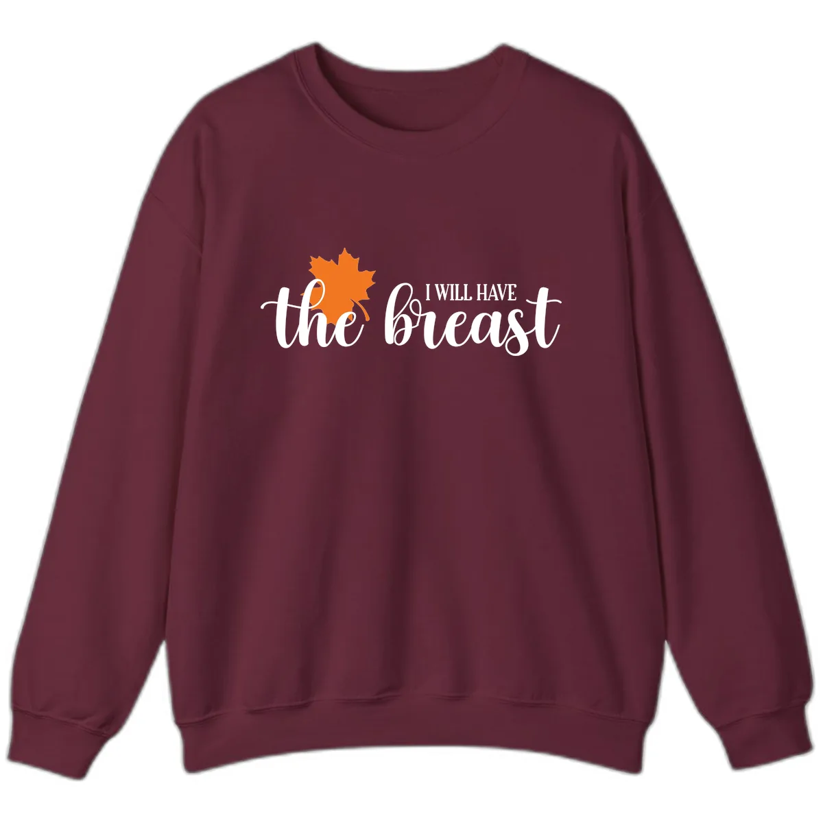 The Breast Fall Maple Leaf Sweatshirt in Maroon
