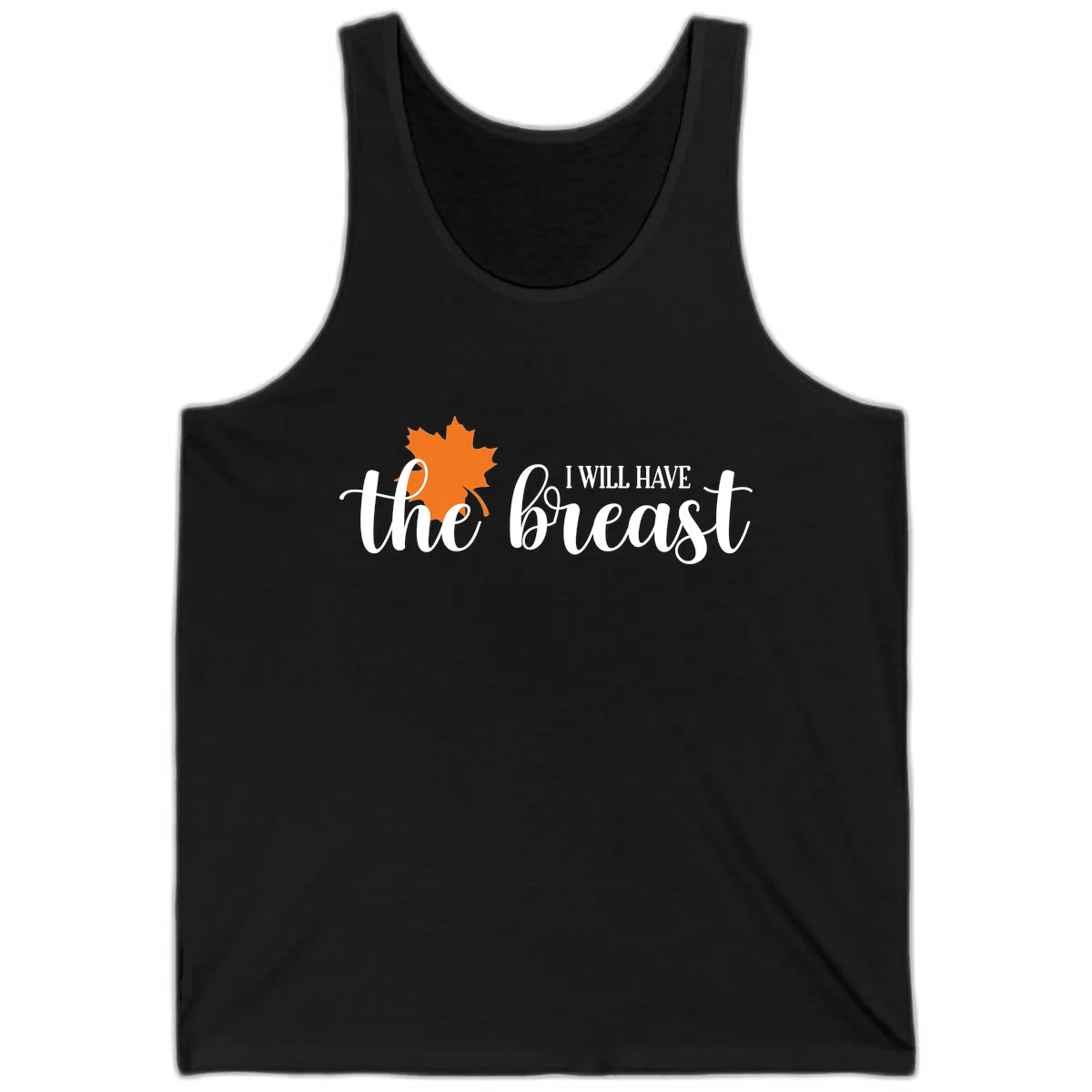 The Breast Fall Maple Leaf Tank in Black