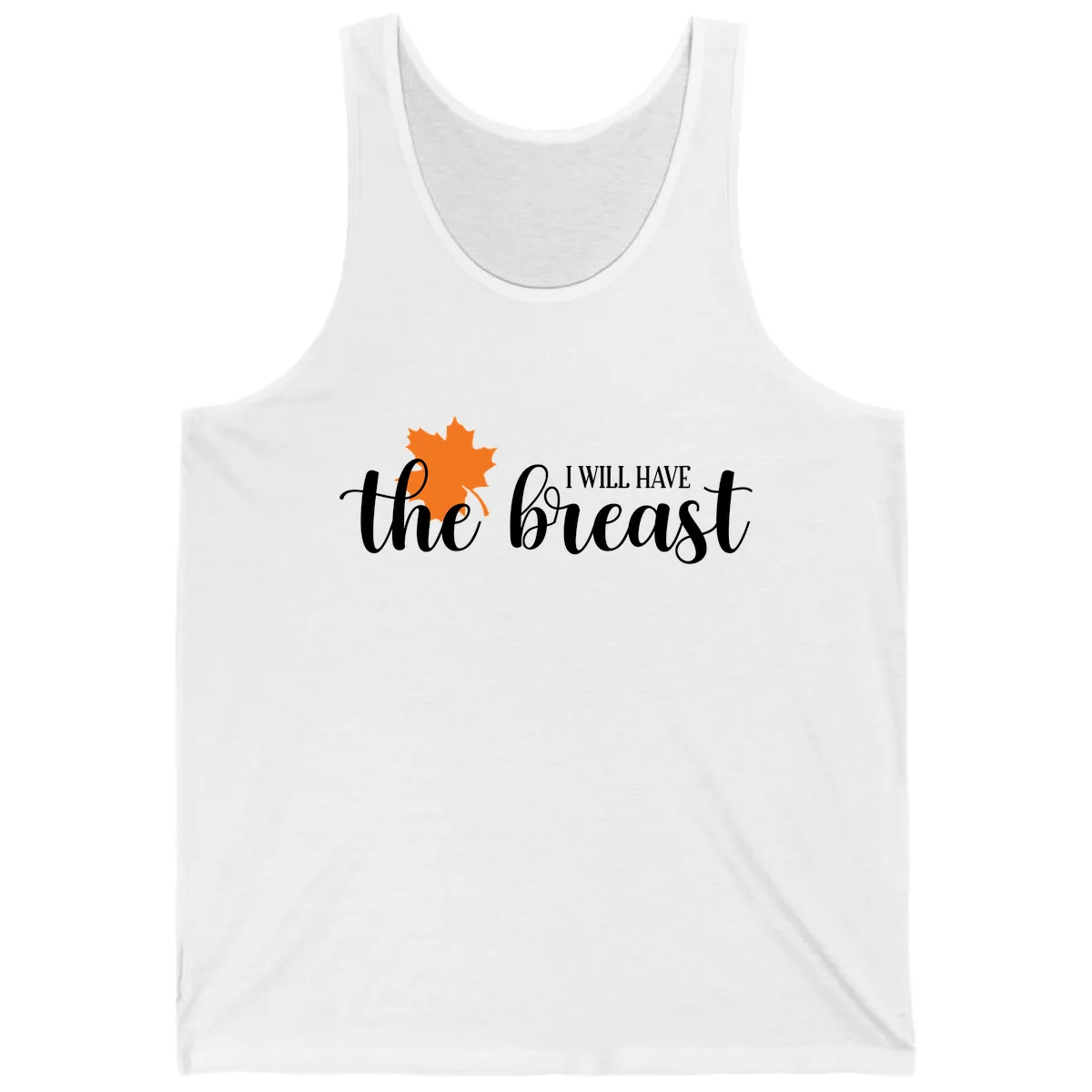The Breast Fall Maple Leaf Tank in White