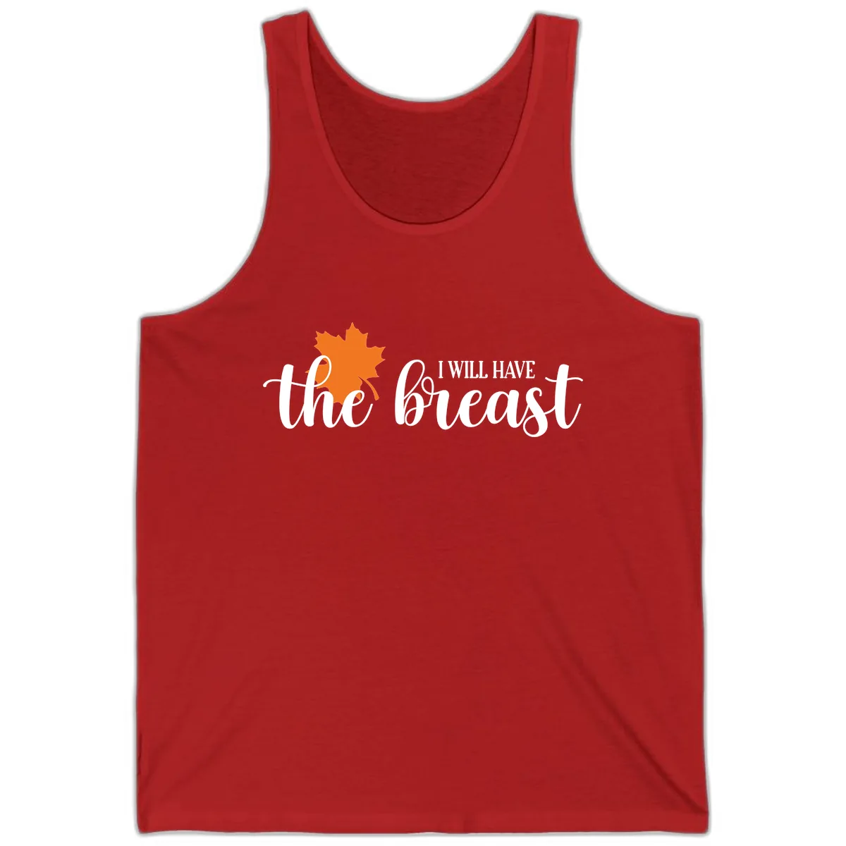 The Breast Fall Maple Leaf Tank in Red