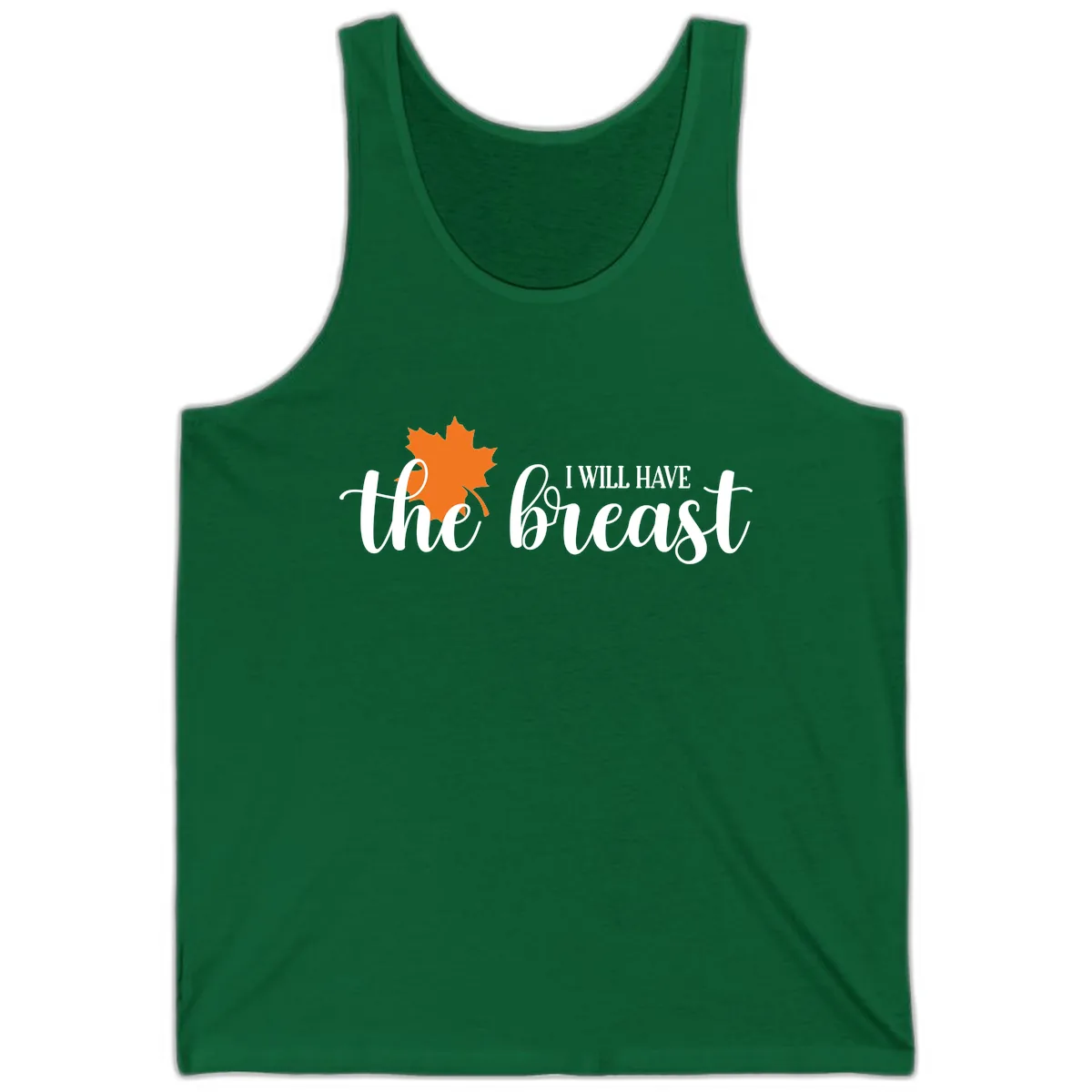 The Breast Fall Maple Leaf Tank in Kelly