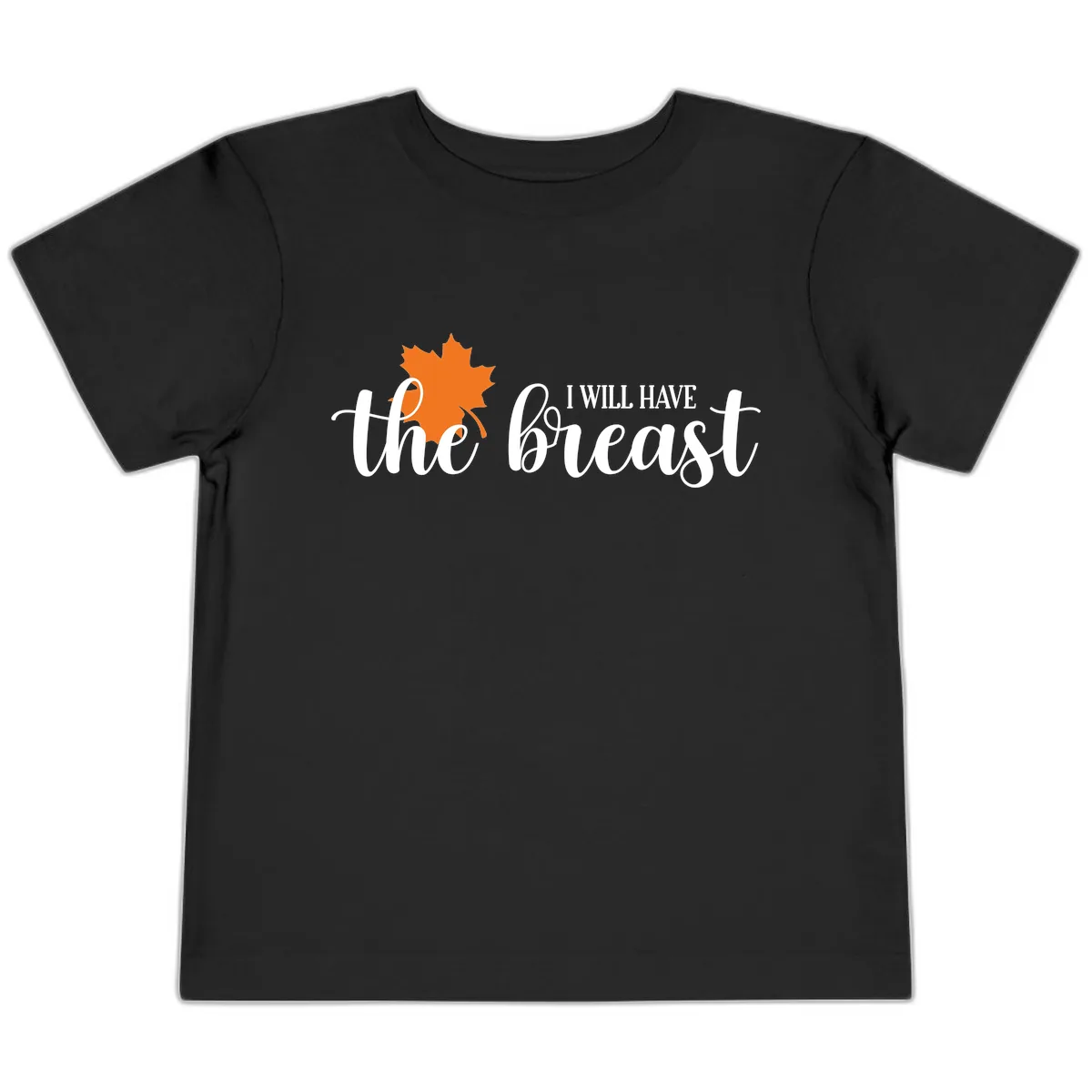 The Breast Fall Maple Leaf Toddler T-Shirt in Black