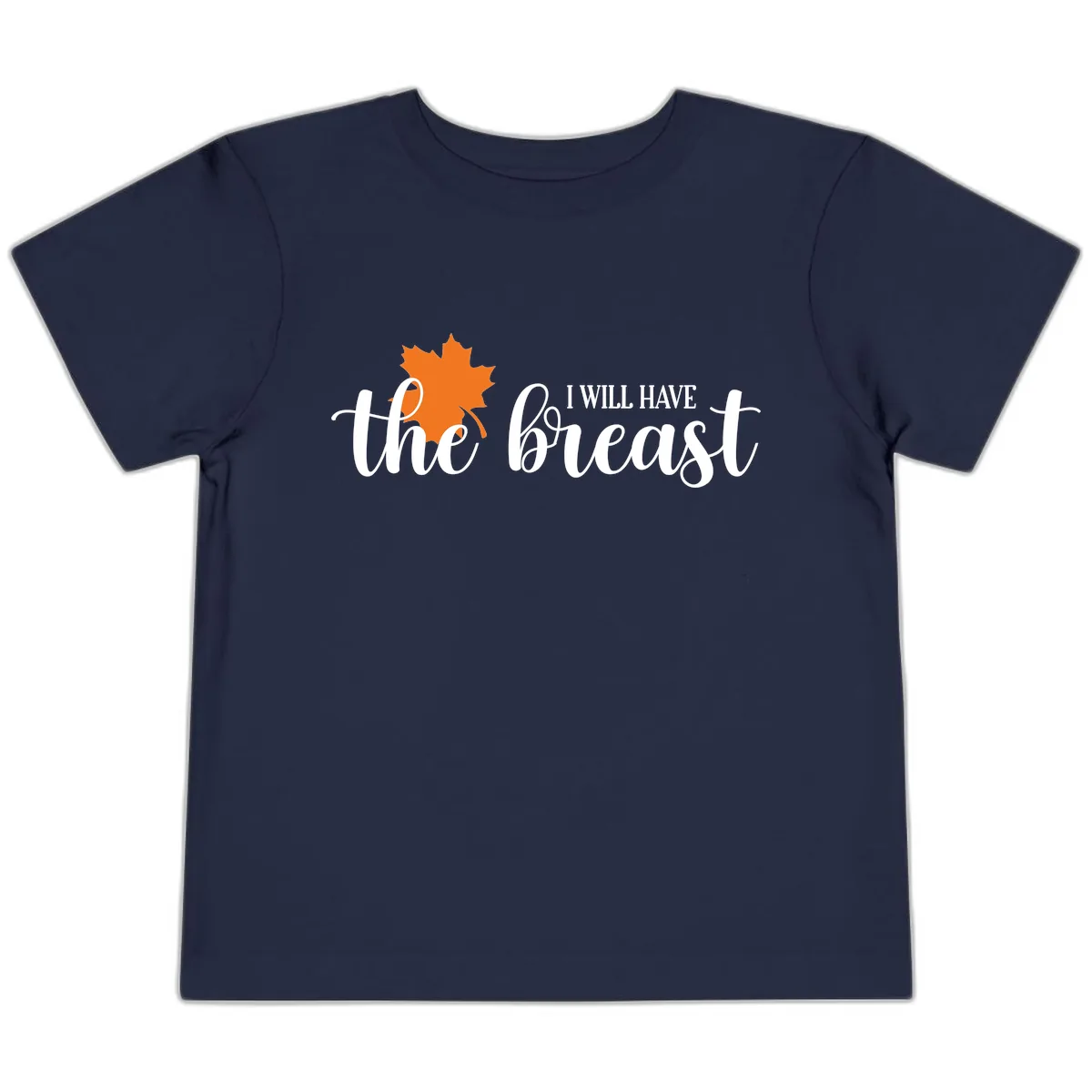 The Breast Fall Maple Leaf Toddler T-Shirt in Navy