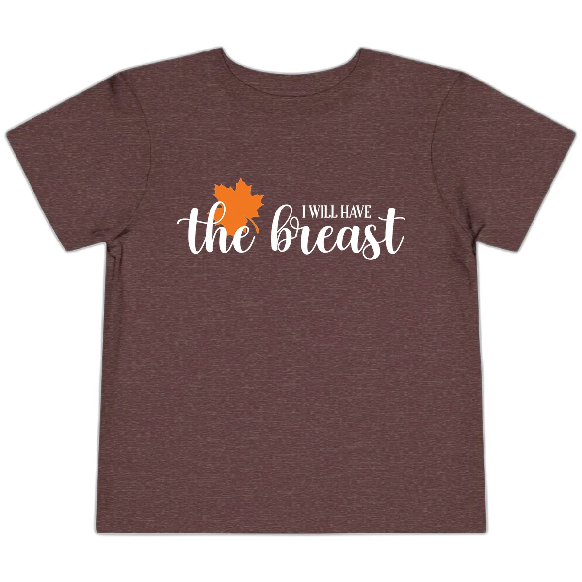 The Breast Fall Maple Leaf Toddler T-Shirt in Heather Maroon