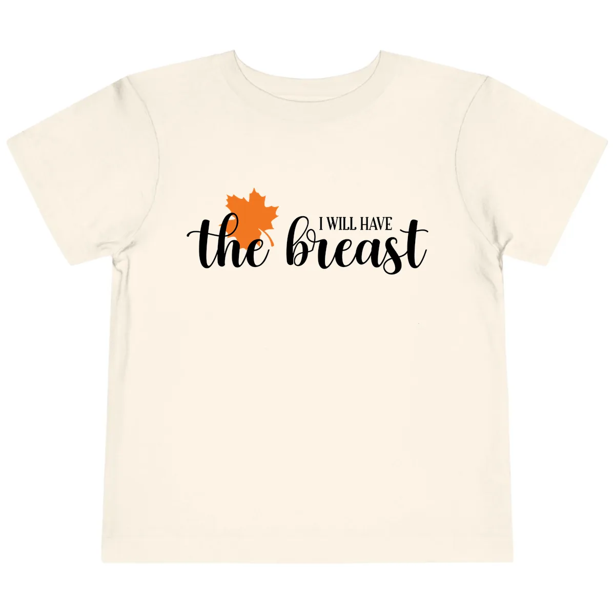 The Breast Fall Maple Leaf Toddler T-Shirt in Natural