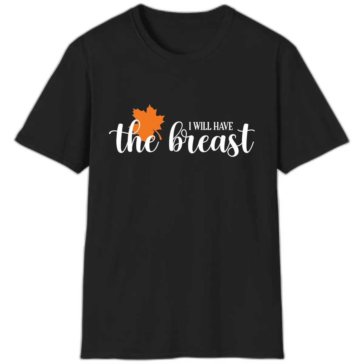 The Breast Fall Maple Leaf T-Shirt in Black