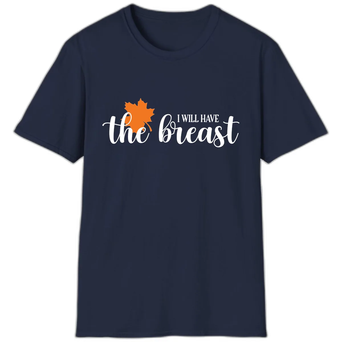 The Breast Fall Maple Leaf T-Shirt in Navy