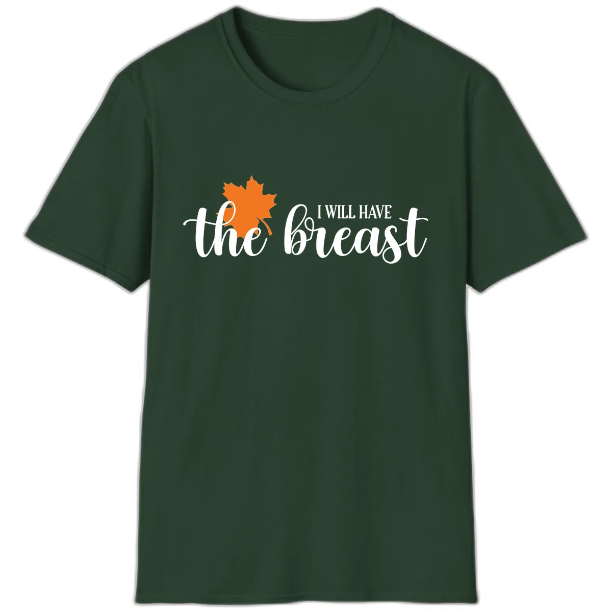 The Breast Fall Maple Leaf T-Shirt in Forest Green