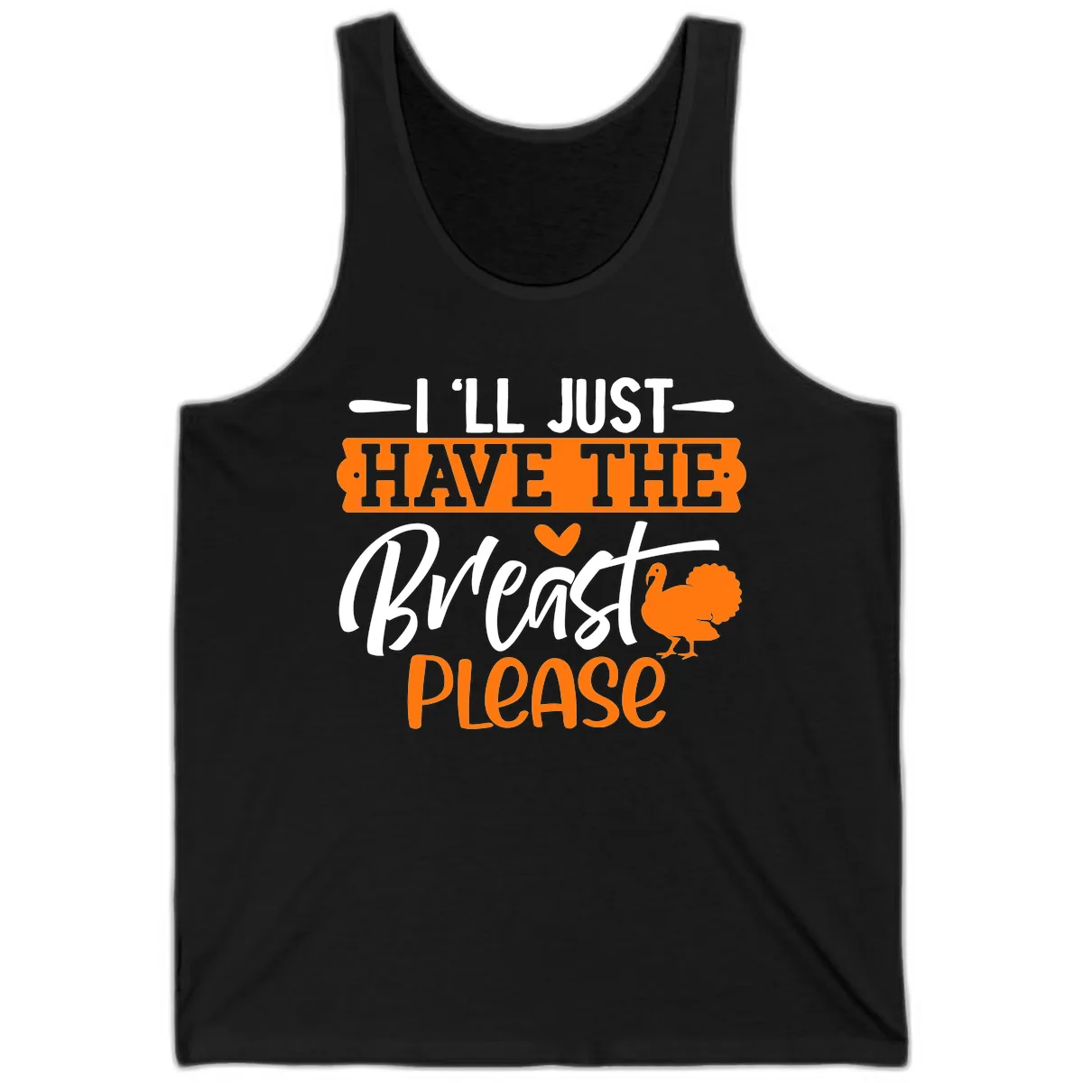 Thanksgiving Turkey Breast Please Quote Tank in Black