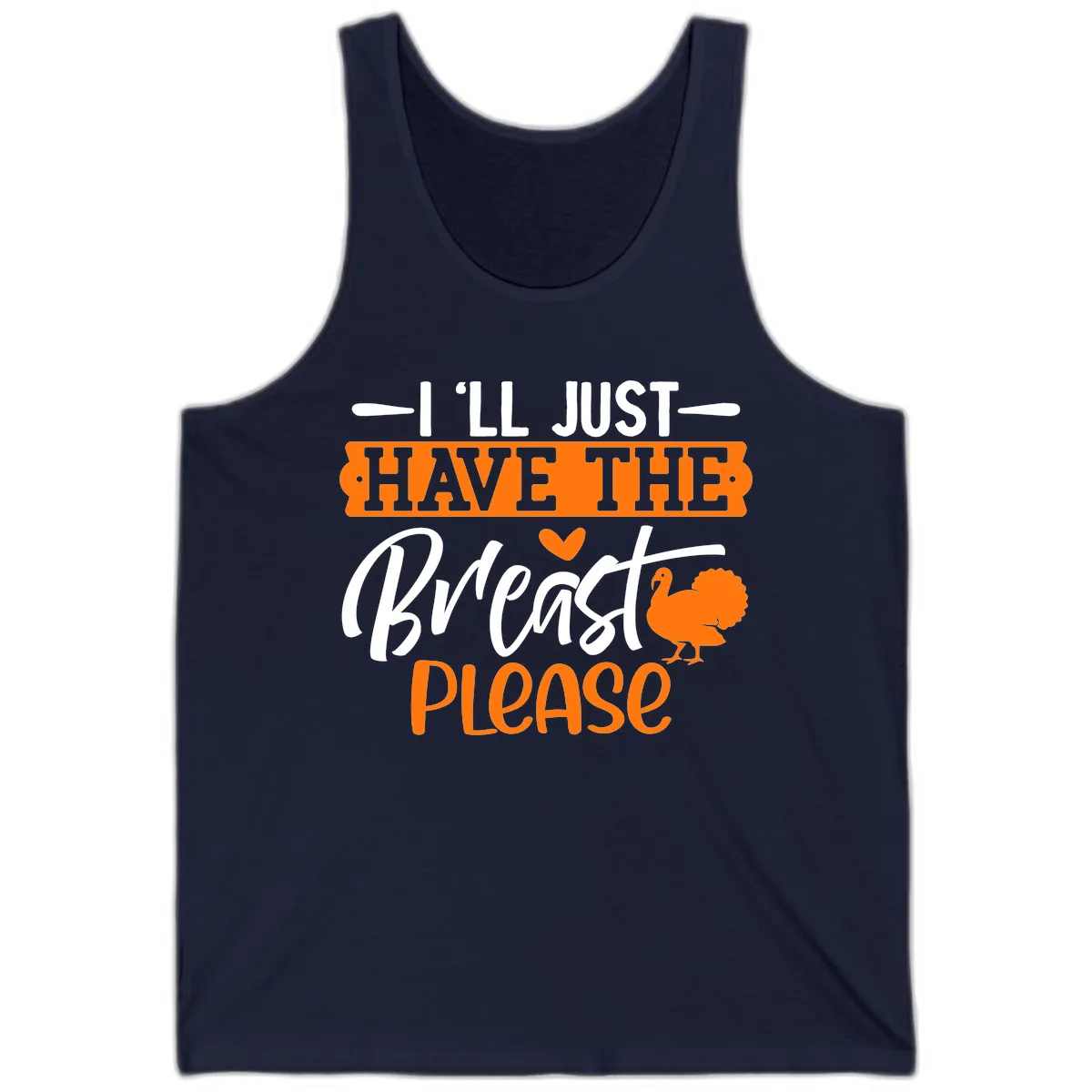 Thanksgiving Turkey Breast Please Quote Tank in Navy