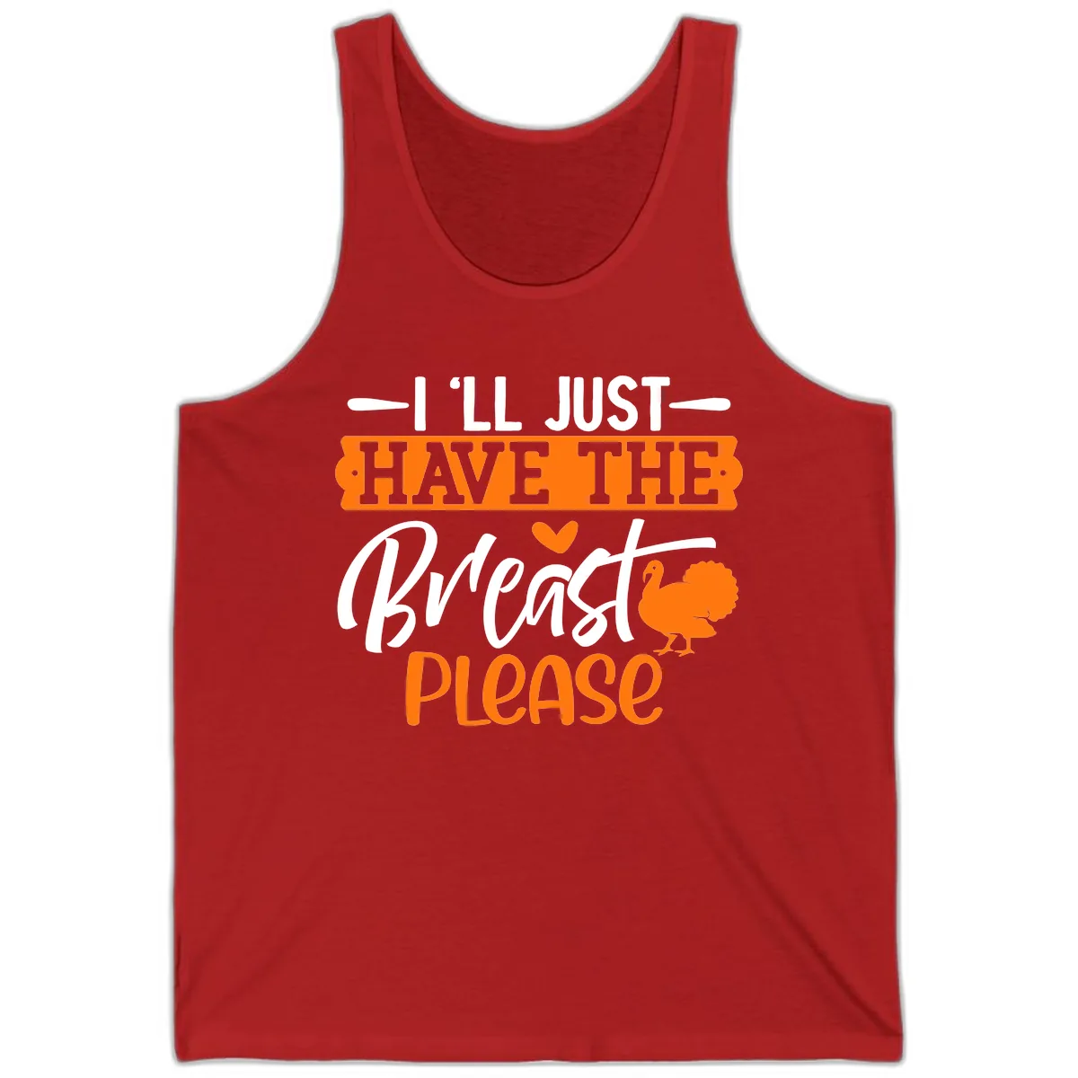 Thanksgiving Turkey Breast Please Quote Tank in Red