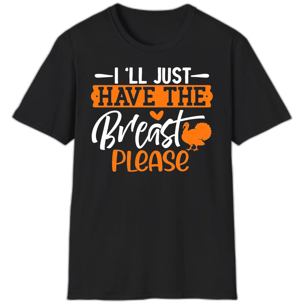 Thanksgiving Turkey Breast Please Quote T-Shirt in Black