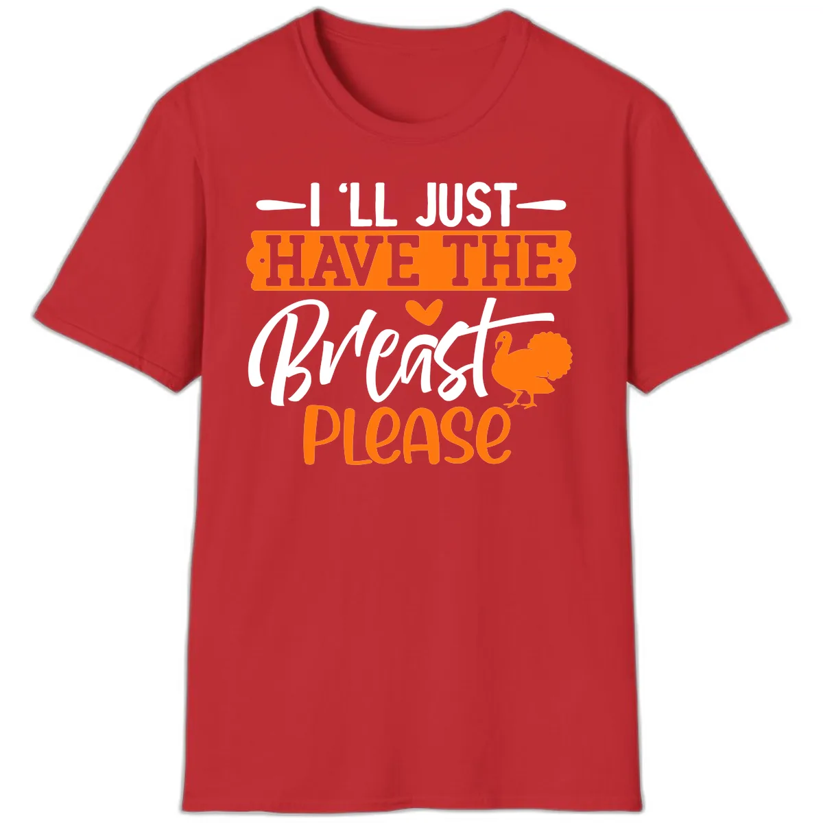 Thanksgiving Turkey Breast Please Quote T-Shirt in Red