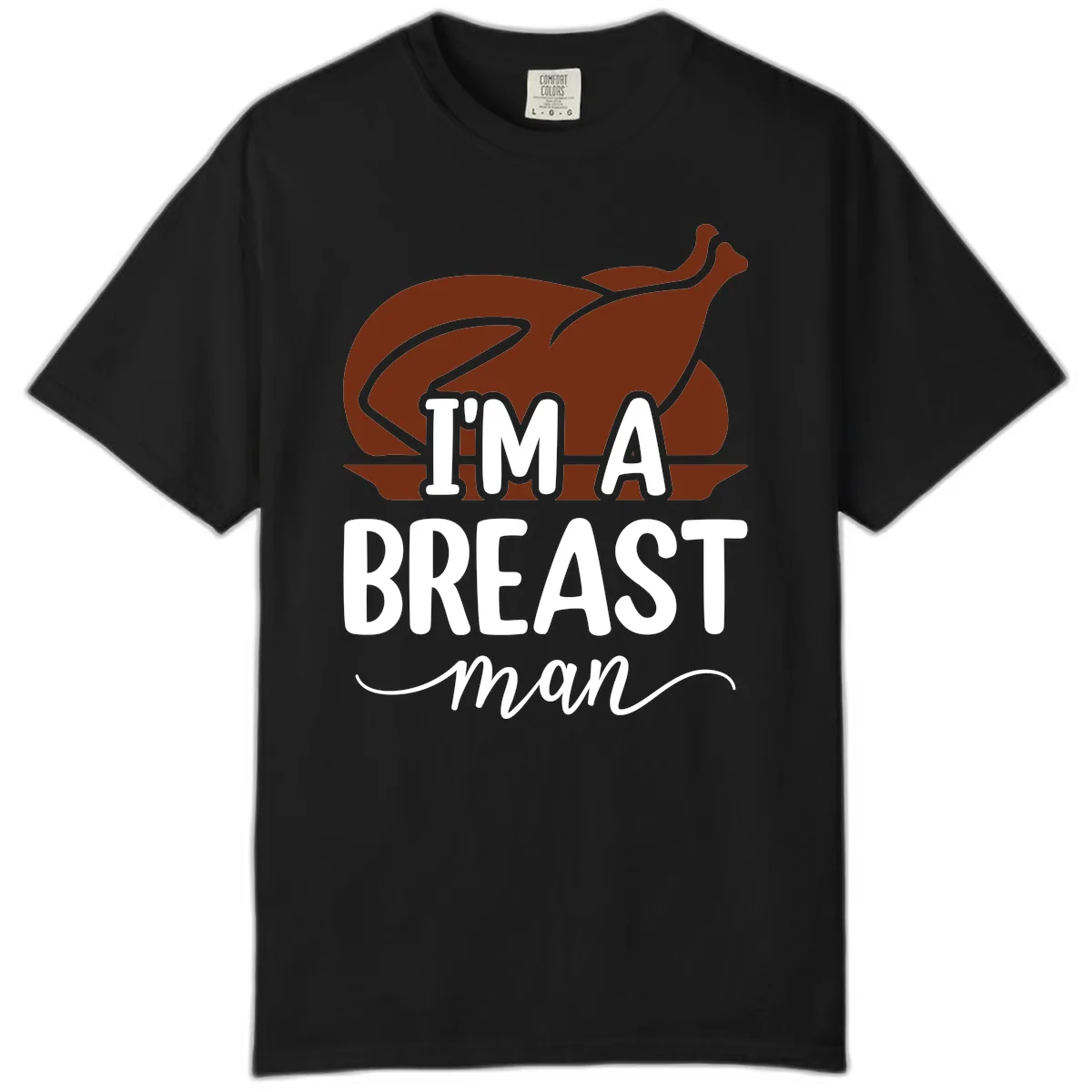 I'm A Breast Man Thanksgiving Turkey Comfort Color in Black