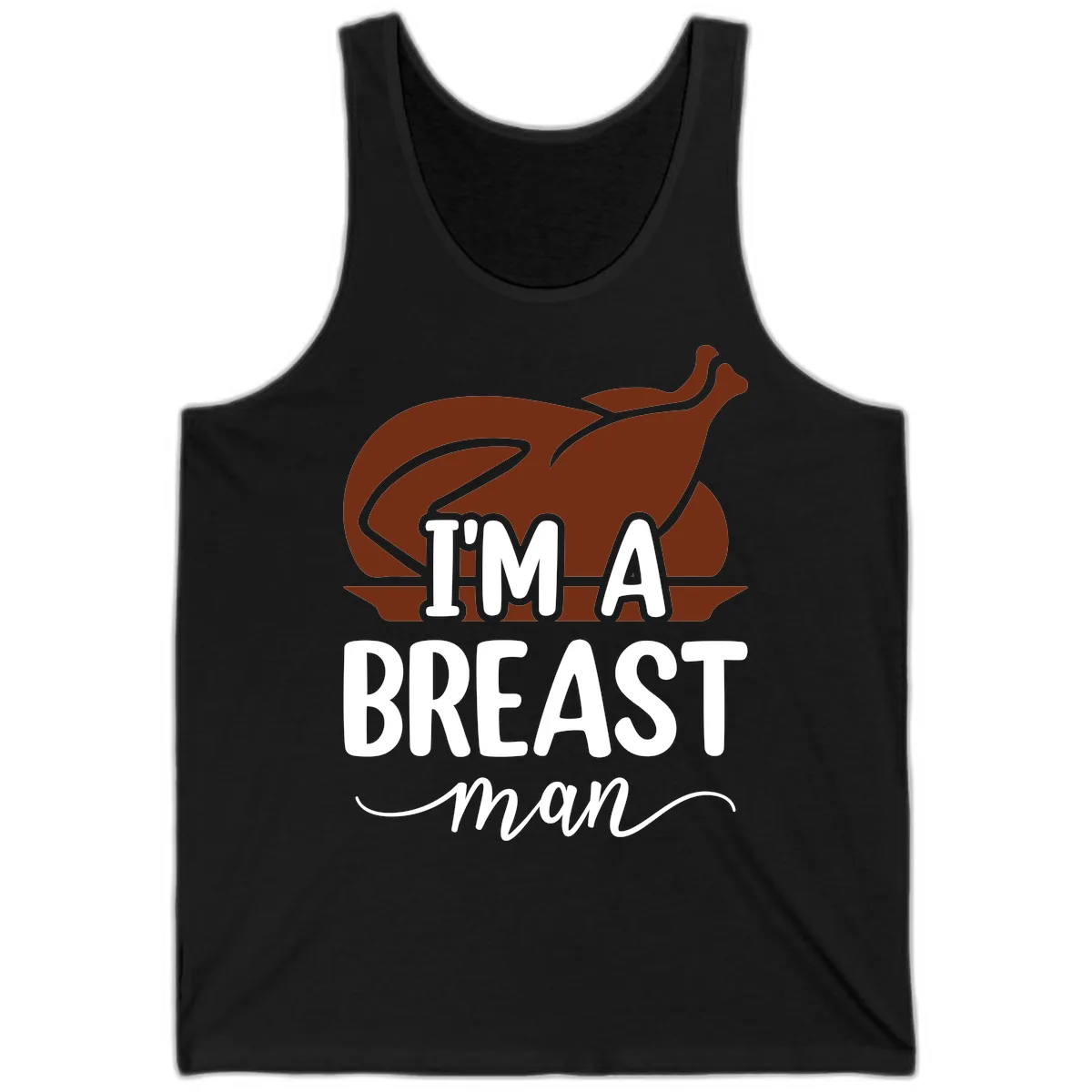 I'm A Breast Man Thanksgiving Turkey Tank in Black