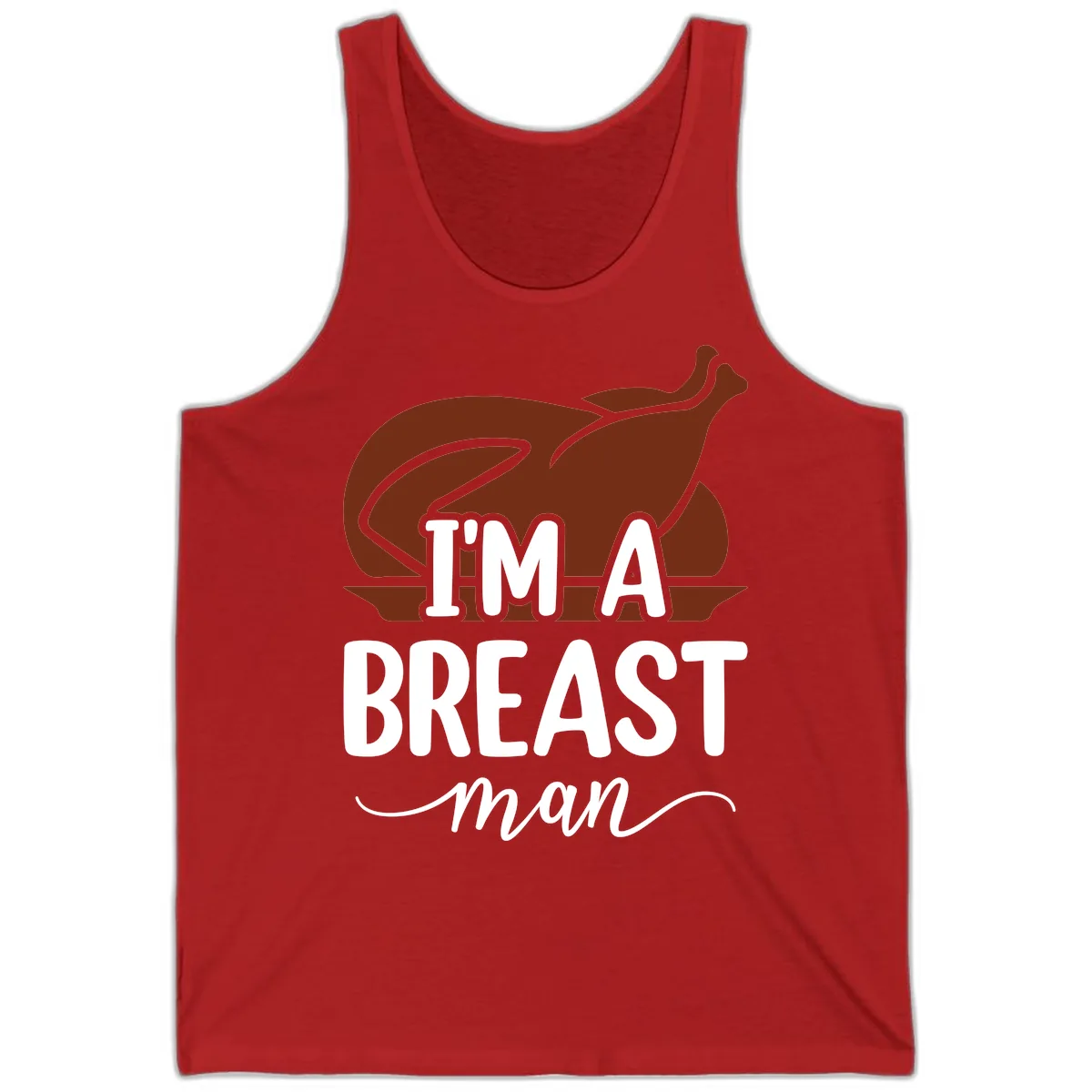 I'm A Breast Man Thanksgiving Turkey Tank in Red