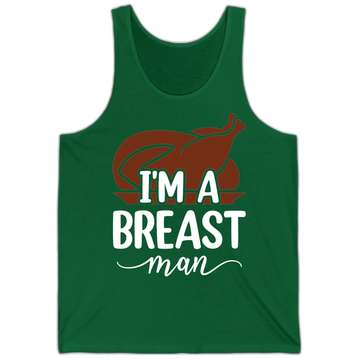 I'm A Breast Man Thanksgiving Turkey Tank in Kelly
