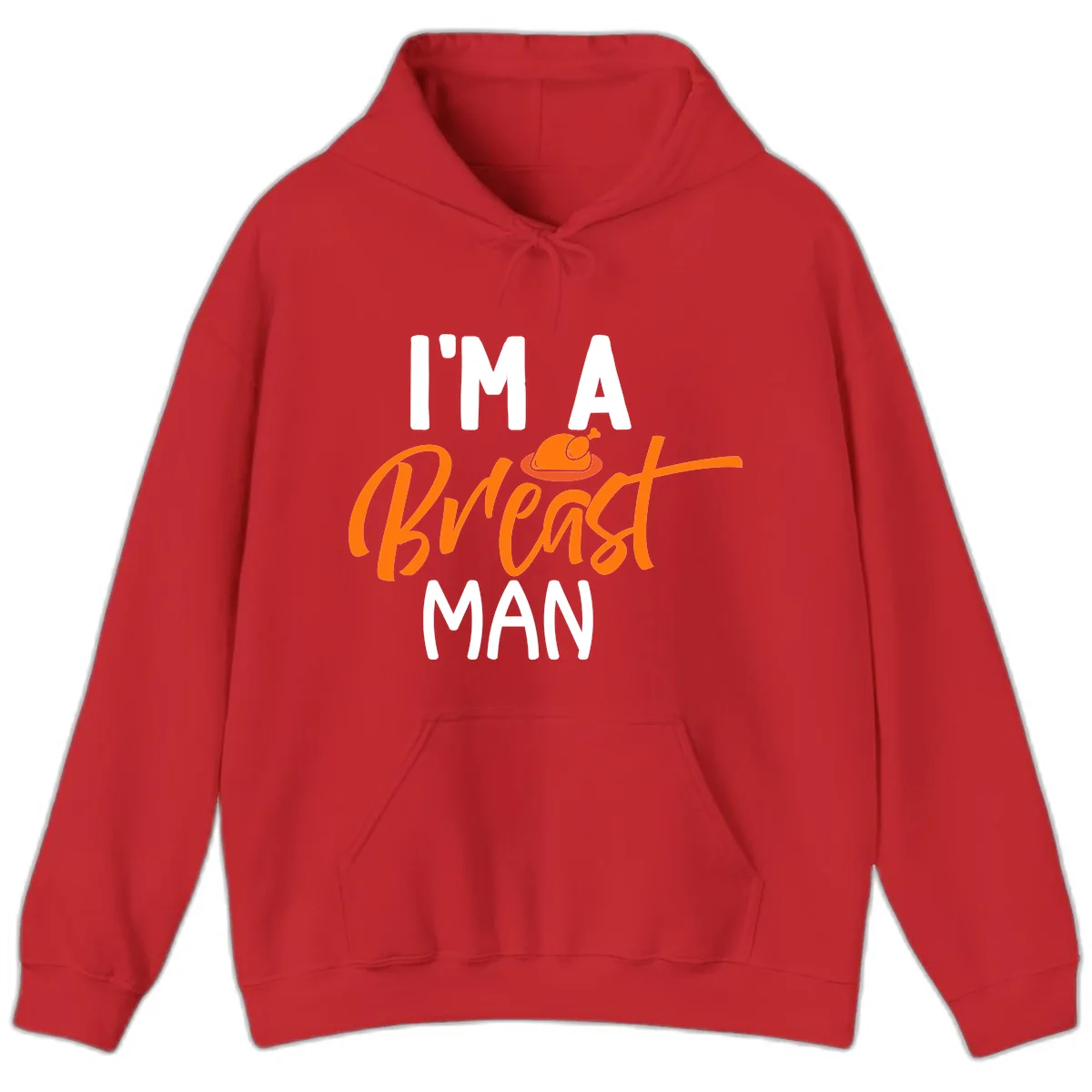 I'm A Breast Man Thanksgiving Turkey Hoodie in Red