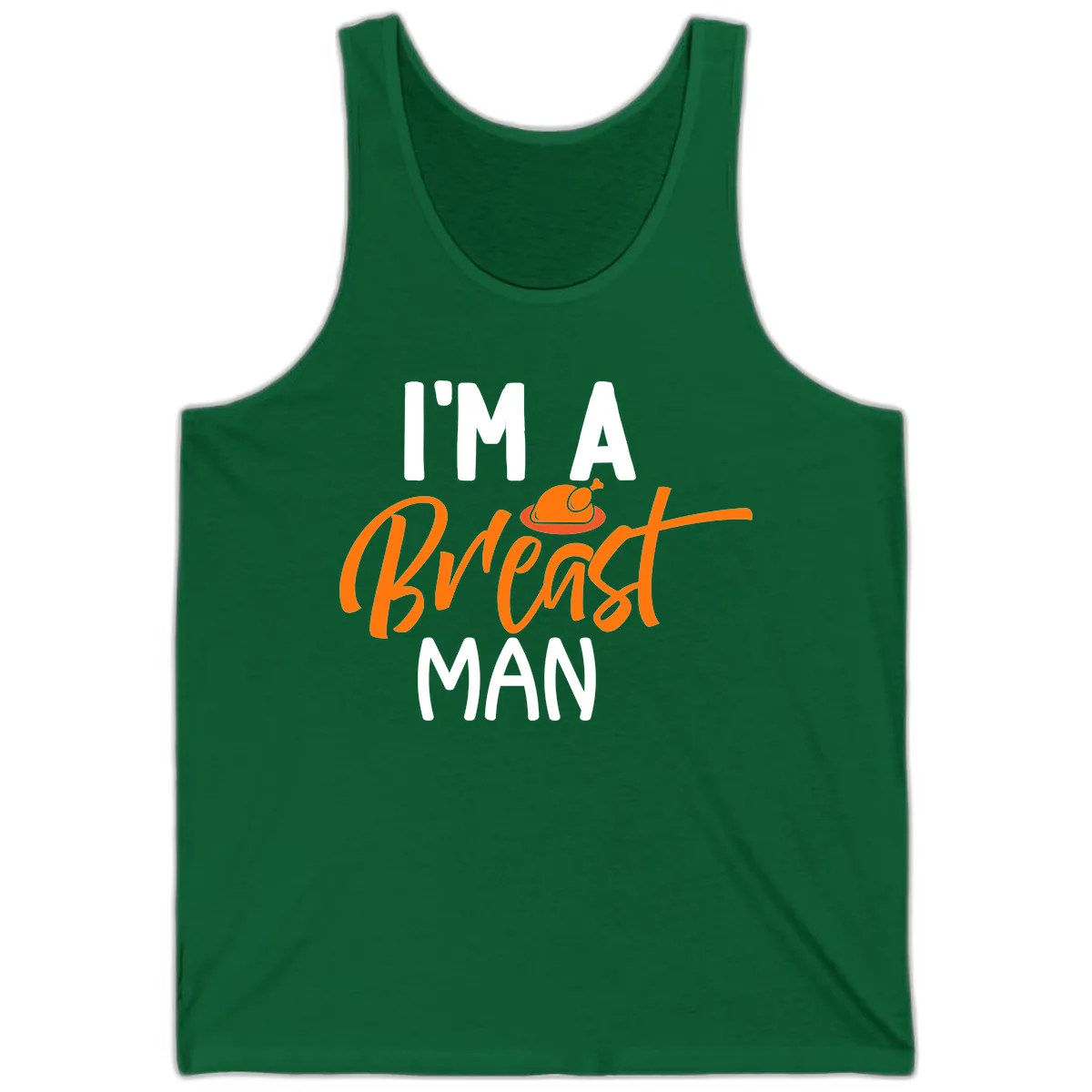 I'm A Breast Man Thanksgiving Turkey Tank in Kelly