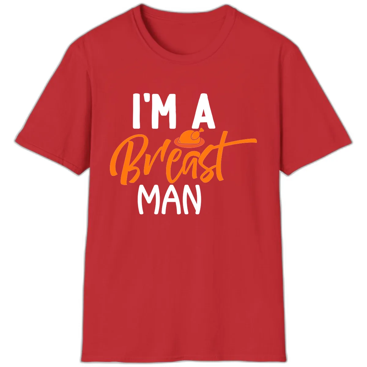 I'm A Breast Man Thanksgiving Turkey T-Shirt in Red