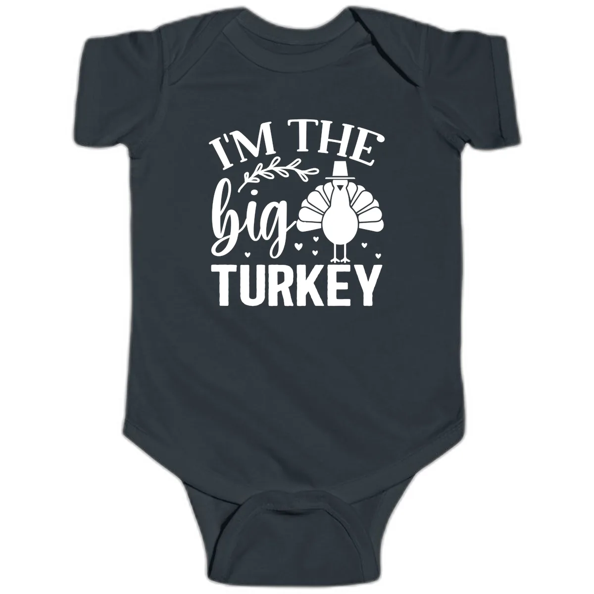 I'm The Big Turkey Thanksgiving Baby Onesie in Black
