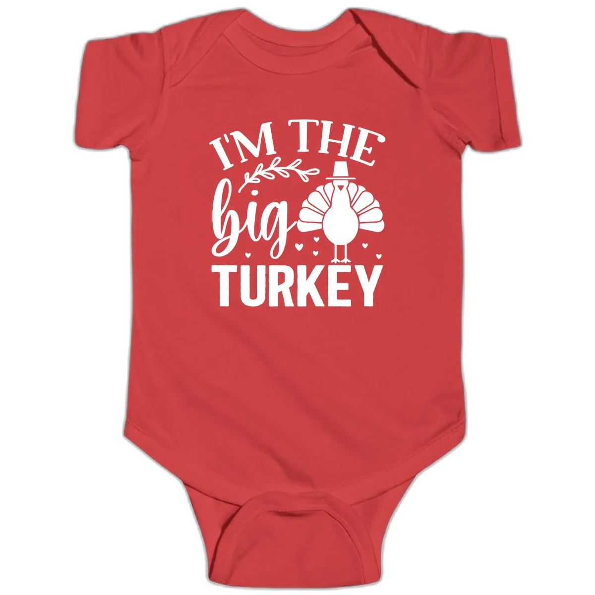 I'm The Big Turkey Thanksgiving Baby Onesie in Red
