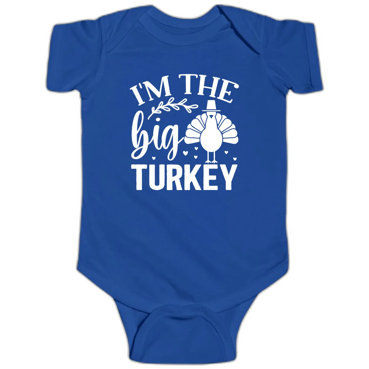 I'm The Big Turkey Thanksgiving Baby Onesie in Royal