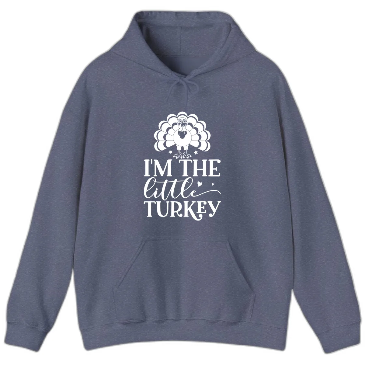 I'm The Little Turkey Thanksgiving Hoodie in Heather Navy
