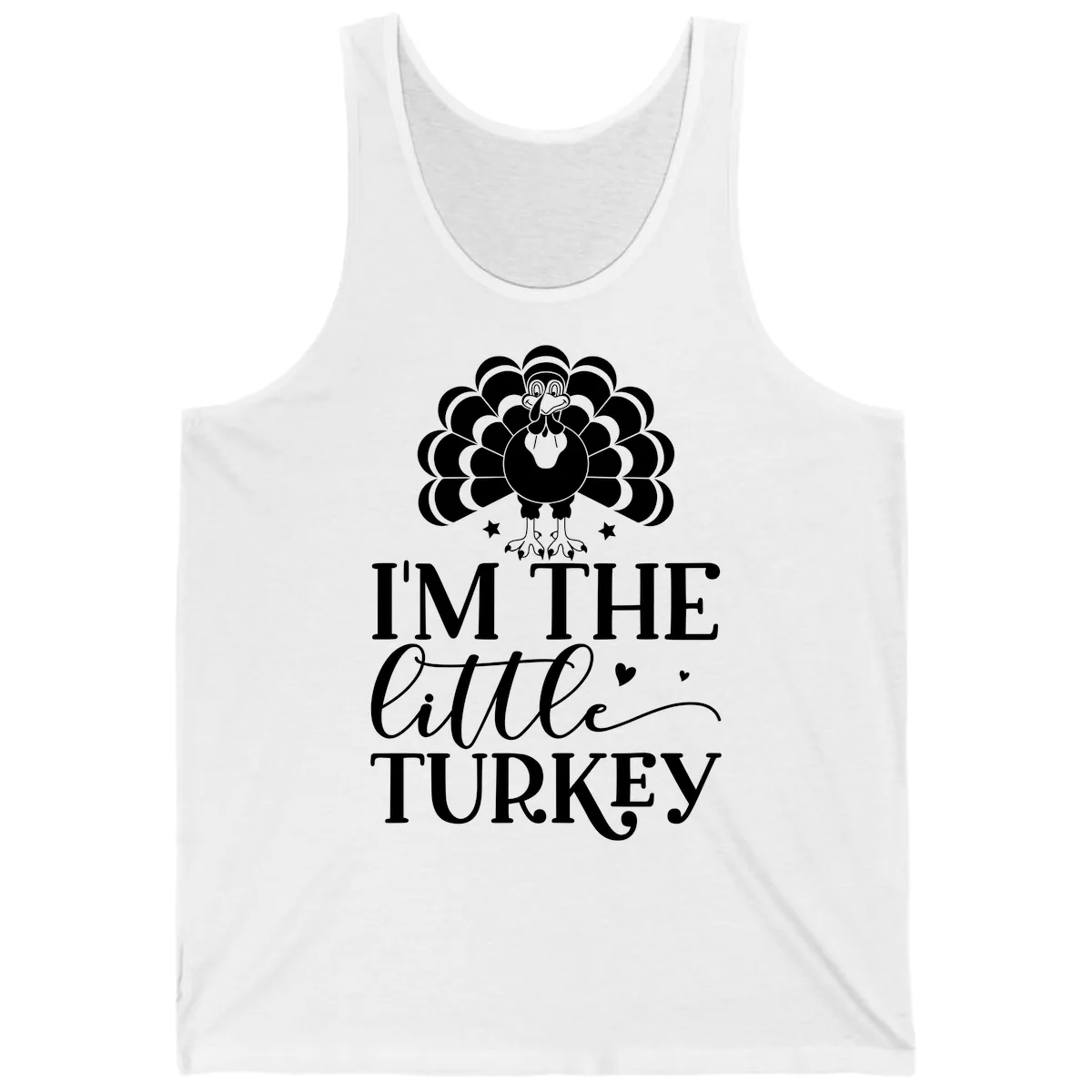 I'm The Little Turkey Thanksgiving Tank in White