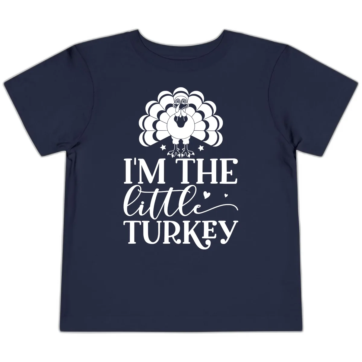I'm The Little Turkey Thanksgiving Toddler T-Shirt in Navy