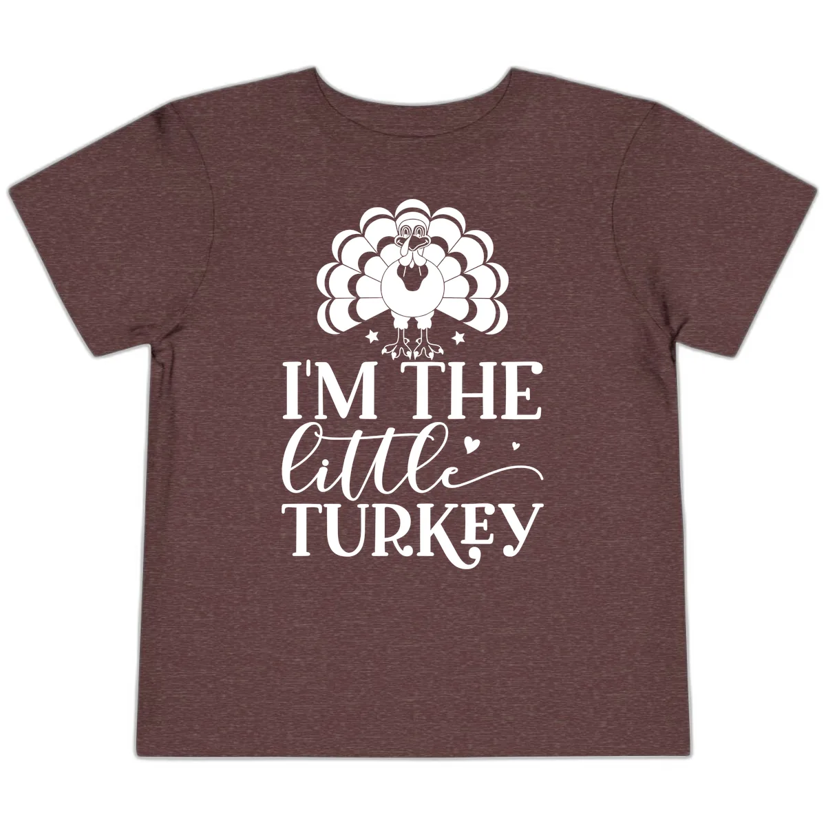 I'm The Little Turkey Thanksgiving Toddler T-Shirt in Heather Maroon