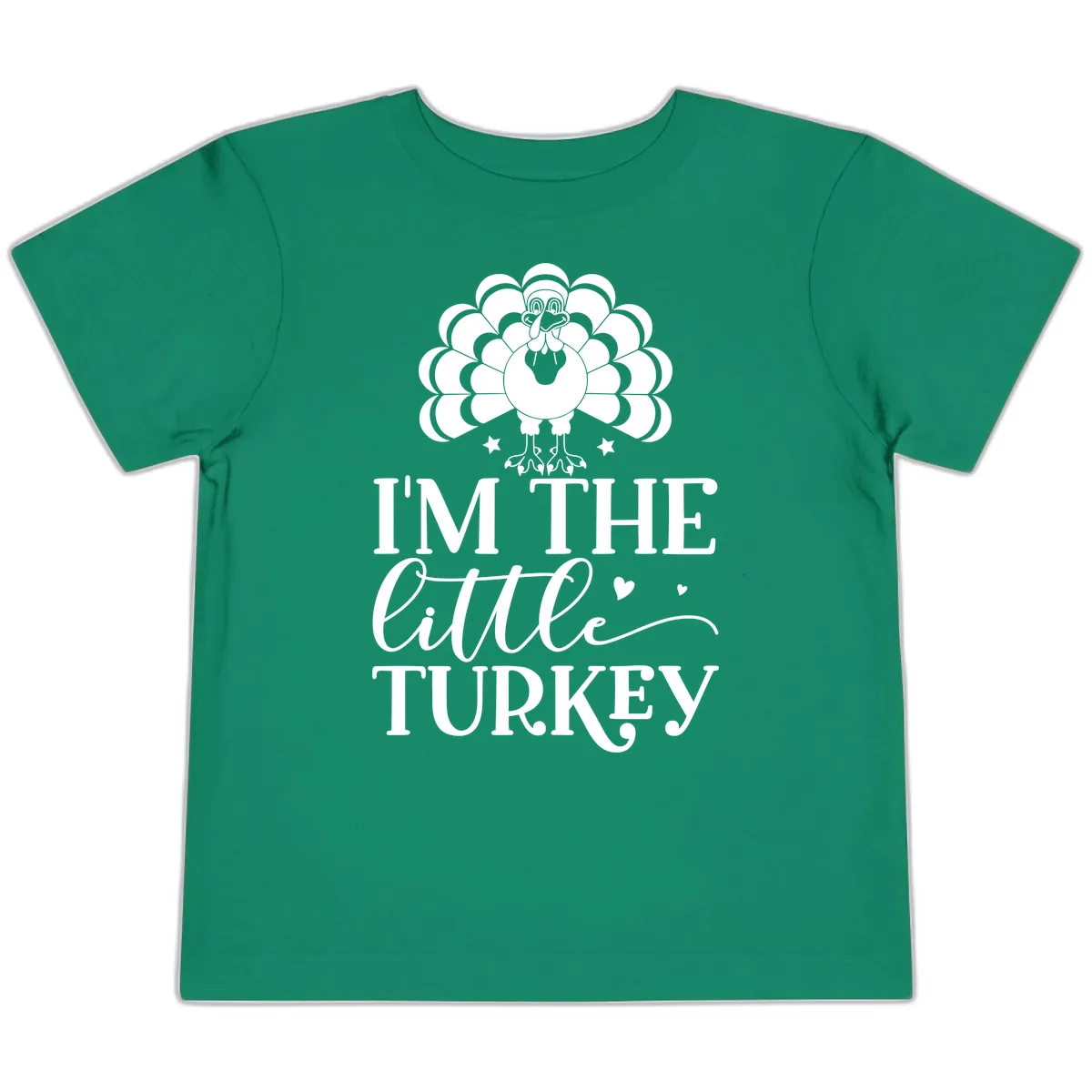 I'm The Little Turkey Thanksgiving Toddler T-Shirt in Kelly